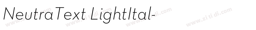 NeutraText LightItal字体转换